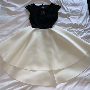 Black & White Formal Lace Dress
